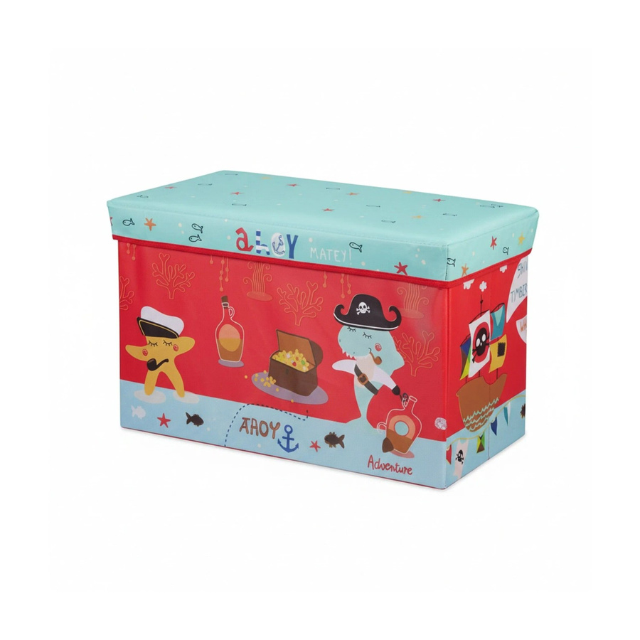Relaxdays Sitzbox Pirat aus Polyester, mehrfarbig, faltbar, B/T/H: 60,5 x 36 x 30,5 cm - Bild 2