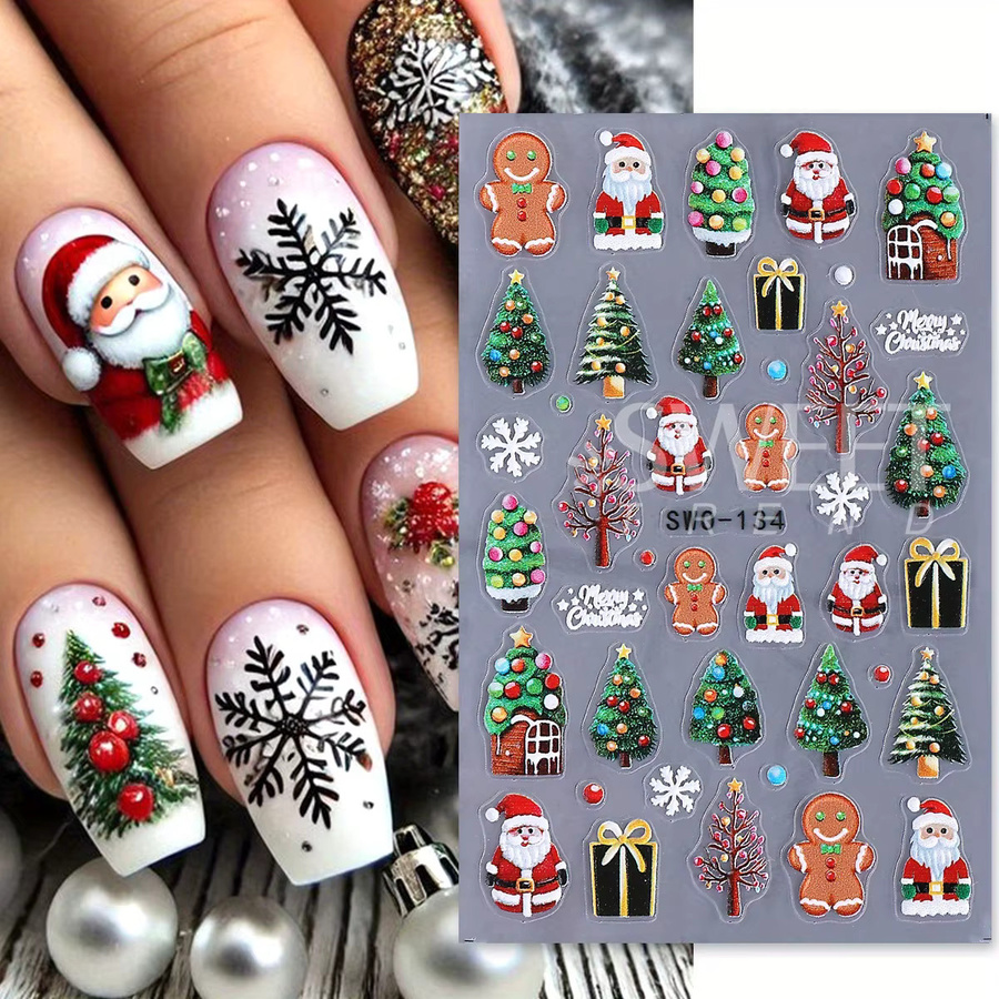 SWEET TREND Nagelaufkleber Weihnachten Serie, Matt, 5 Stück - Bild 2