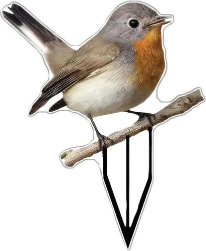 Wetterfester Vogel-Gartendeko-Stab aus Acryl in Mehrfarbig von Amusedly - Bild 1