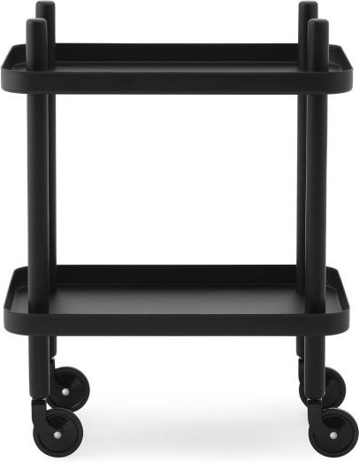 Normann Copenhagen Block Table Beistellwagen aus Stahl und Esche in Schwarz - Bild 1