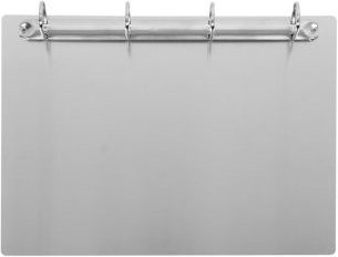 Djois Ringbuchbrett A4 aus Recycling-Aluminium in Silbergrau mit 4-Ring-Mechanik für bis zu 250 Blatt - Bild 1