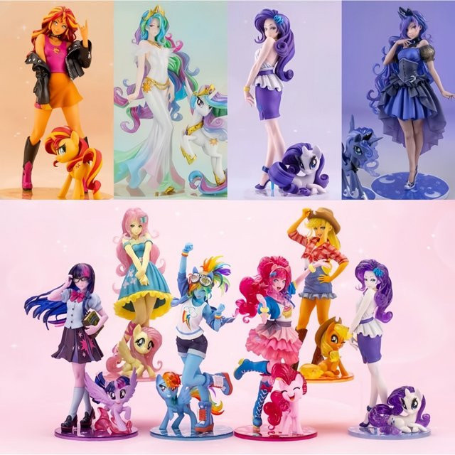 Bandai My Little Pony Twilight Sparkle Rainbow Dash Apple Jack Hatsune Miku, Actionfiguren, 20-22 cm, PVC - Bild 1
