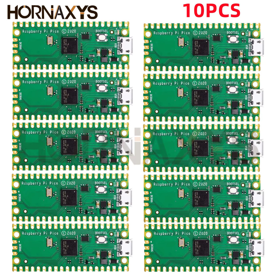 10er Set Raspberry Pi Pico Mikrocomputer mit RP2040 Dual-Core Prozessor und 264 KB ARM Cortex-M0+ in Grün - Bild 2
