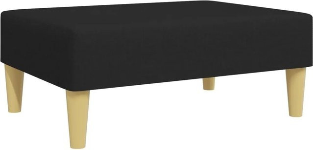 vidaXL Fußhocker Schwarz aus Stoff, B/T/H: 77 x 55 x 31 cm - Bild 1