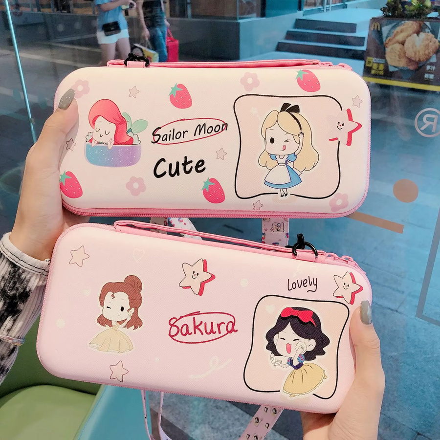 Sanrio Cartoon Umhängetasche für Nintendo Switch NS, OLED und Lite aus stoßfester PU-Hartschale - Bild 2