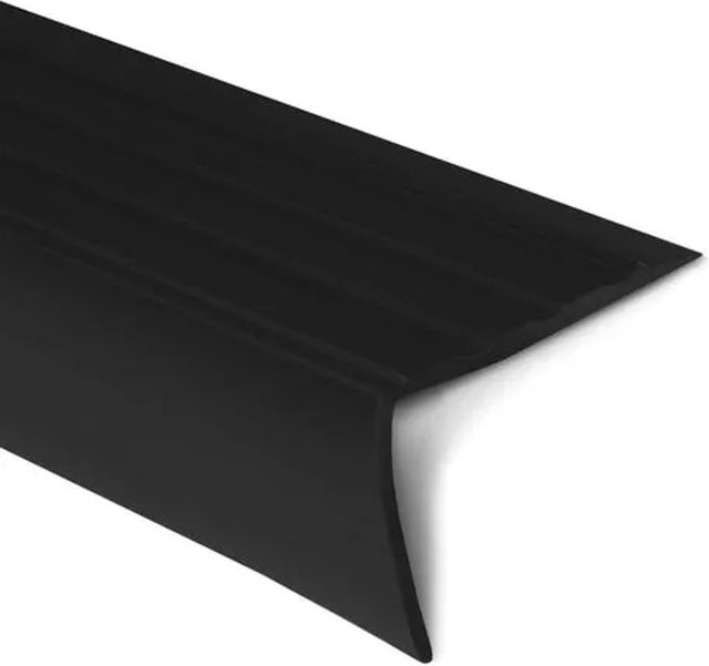 KARAT Stufenkantenprofil Michigan Treppenkantenprofil aus PVC in Schwarz und Grau, B/H/L: 45 x 42 x 1200 mm - Bild 1