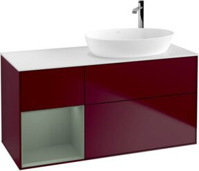 V&B Waschtischunterschrank Finion mit Wandbeleuchtung in Weiß, B/T/H: 120 x 50,1 x 50,1 cm - Bild 1