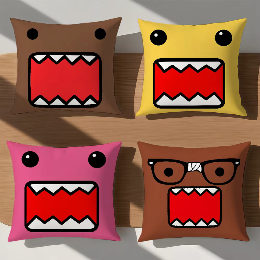 Sanrio D-Domo Kun Kissenbezug in Rosa und Braun für Sofa und Wohnzimmer - Bild 2