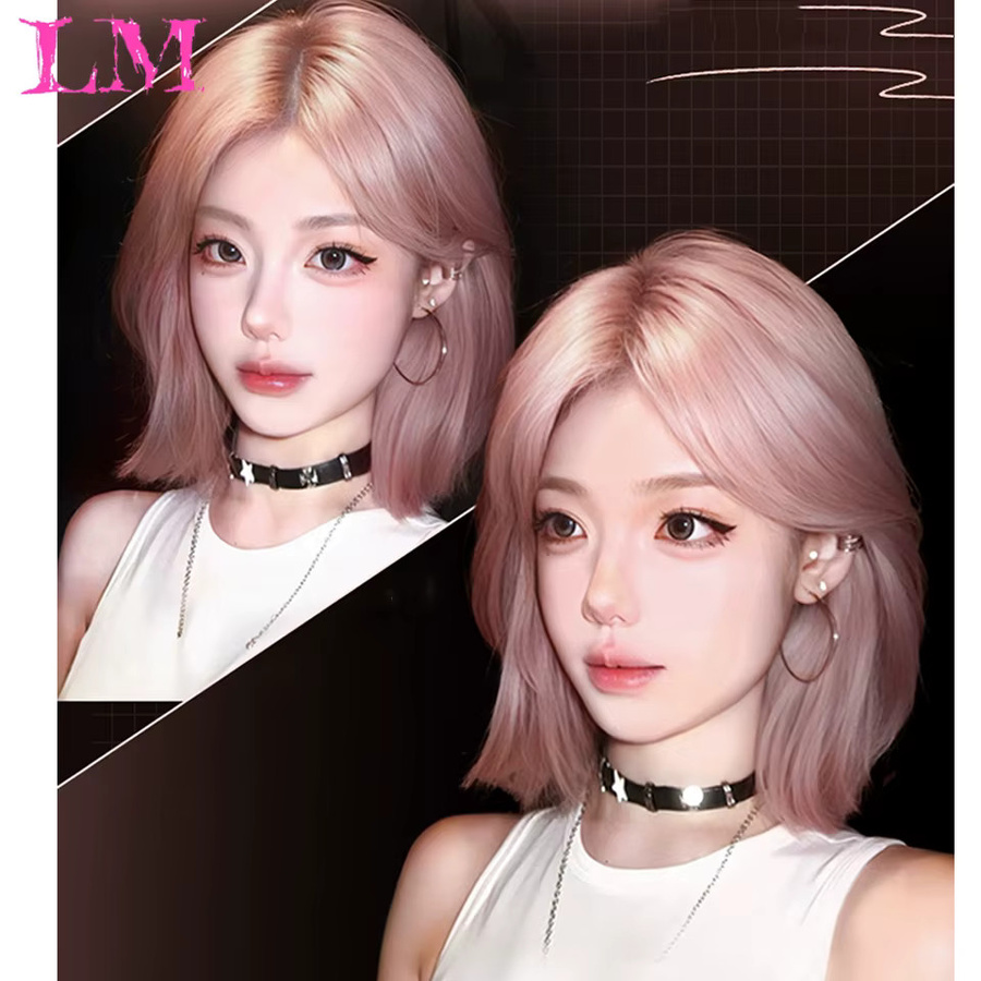 LM Haarperücke mit Pony, lila, kurz, gerade, Damen - Bild 2