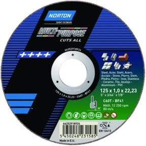Norton Universal Trennscheibe Blau Durchmesser: 125 mm, Dicke: 1,0 mm - Bild 1