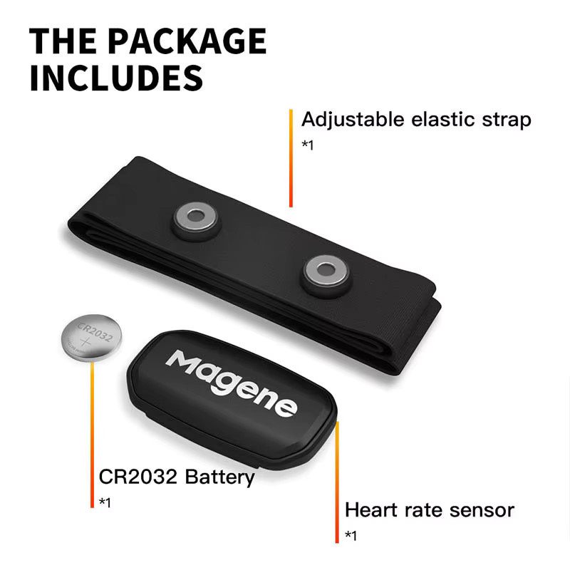 Magene H303 Herzfrequenzsensor mit Brustgurt in Schwarz, Bluetooth und ANT Dual Mode für Fahrrad und Sport - Bild 5