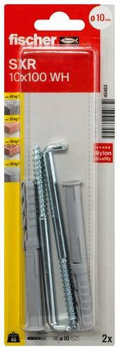 Fischer SXR Langschaftdübel aus Nylon mit Winkelhaken, Farbe Silber, Durchmesser: 10 mm, Länge: 100 mm - Bild 1
