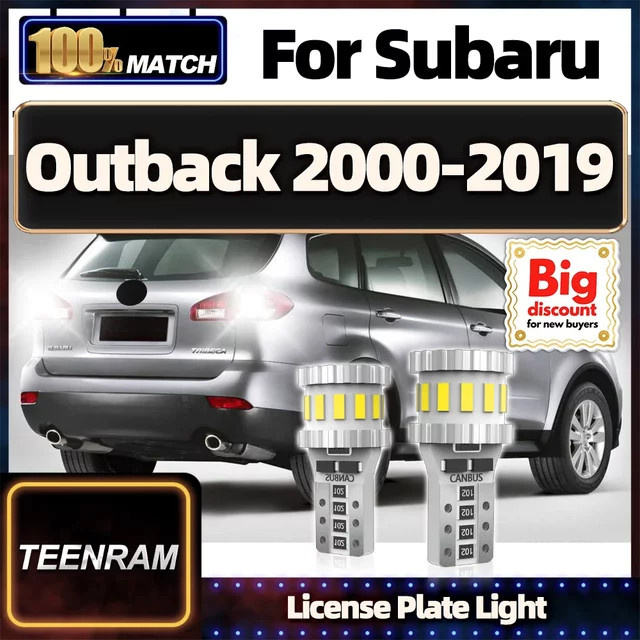 Roadsun T10 W5W LED Kennzeichen Glühbirnen Set in Weiß für Subaru Outback 2000 bis 2019, 2 Stück - Bild 1
