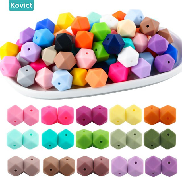 Kovict Silikonperlen, sechseckig, 14 mm, Unisex - Bild 1