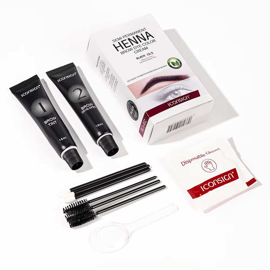 FUNMIX Wimpern- und Augenbrauenfärbtönung Creme, Black, Unisex - Bild 3