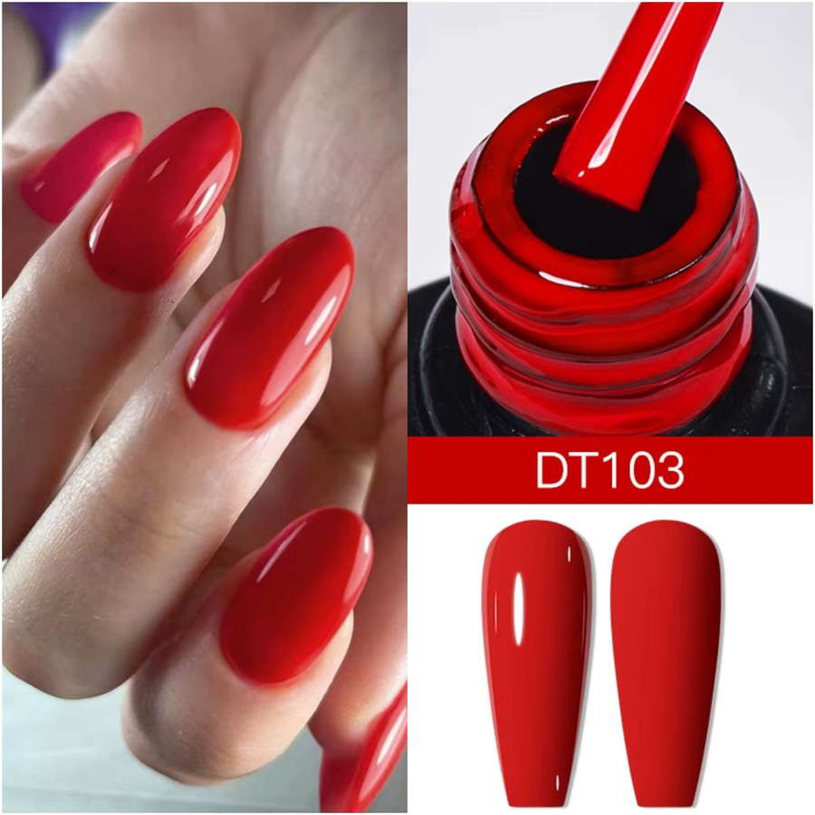 MEET ACROSS Nagelgel, rot-silber, 7 ml - Bild 1