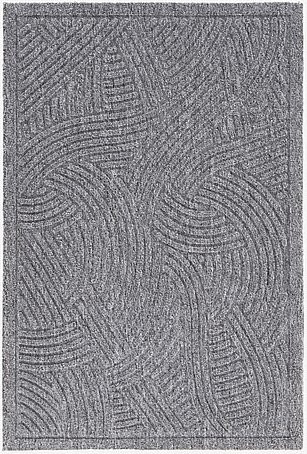 Jotex Fußmatte MELLBY Grau mit modernem Grafikdesign, B/B: 90 x 60 cm - Bild 1
