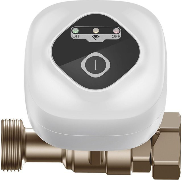 WLAN Intelligenter Kugelhahn Automatisches Wasserabsperrventil mit APP-Steuerung und 3 Zeitmodi für Wasser- und Gasleckage DN15 1/2in Weiß Matt - Bild 1
