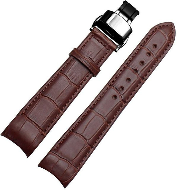 Freesh Uhrenarmband Leder, gebogenes Ende, Herren, 20 mm - Bild 1