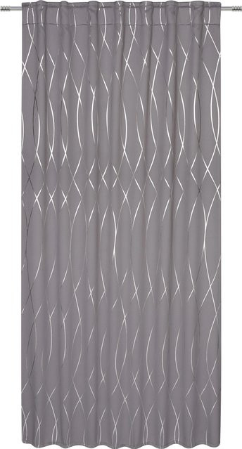 Mömax Verdunkelungsvorhang Glamour in Anthrazit und Silber, Breite: 140 cm, Höhe: 245 cm - Bild 1