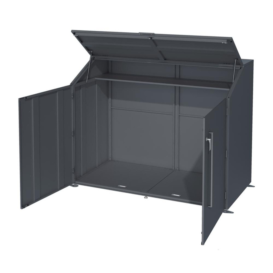 Westmann Fahrradgarage Linea in Anthrazit aus verzinktem Stahl mit Schloss, B/T/H: 200 x 100 x 154 cm - Bild 3