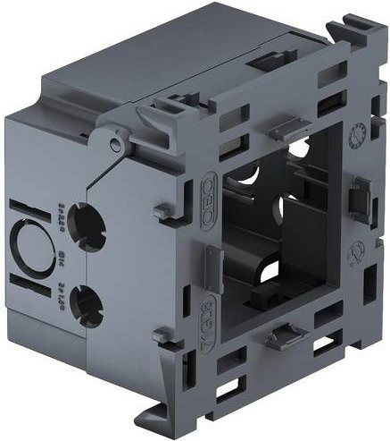 OBO Bettermann Geräteeinbaudose 1-fach Steckdose Schwarz B/H/T: 7,1 x 7,6 x 5,1 cm - Bild 1