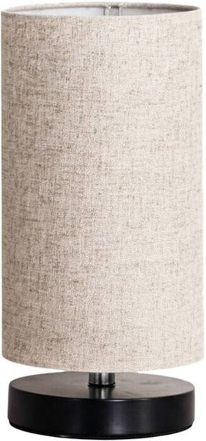 Opviq Tischleuchte in Beige und Creme aus Metall und PVC mit E14 Fassung, B/T/H: 15 x 15 x 28 cm - Bild 1