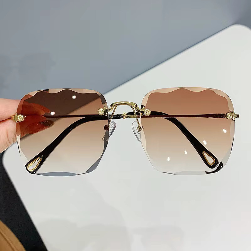 BMAD Sonnenbrille, Rahmenlos, Quadratisch, Metall, Unisex - Bild 3