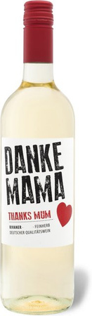 Danke Mama Rivaner Nahe QbA feinherb Weißwein 2023 0,75 l