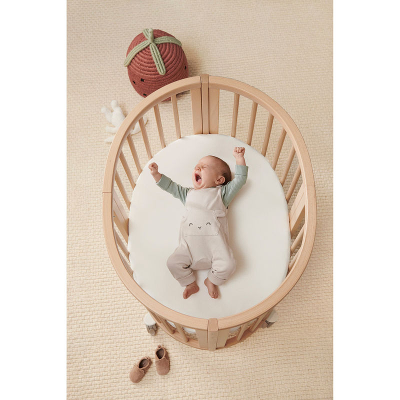 Stokke Sleepi Mini Bundle aus Buchenholz inklusive Umbausatz, 2 Matratzen, Spannbettüchern, Himmelstange und Himmel, B/T: 59 x 76,4 cm - Bild 3