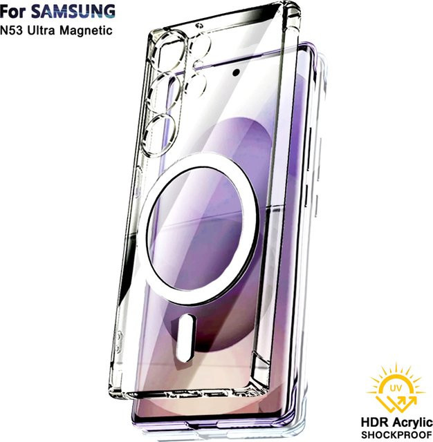 Original N53 Wireless Magnetic Case Transparente Silikon Hülle für Samsung Galaxy S26 S25 S24 S23 S21 Ultra Plus Z Flip Fold 7 6 5 4 3 - Bild 1