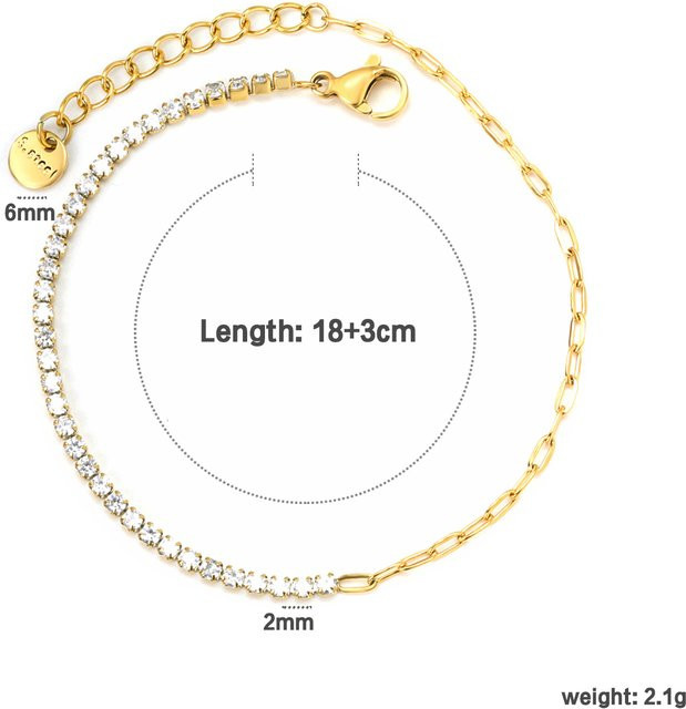 LUXUKISSKIDS Armband, Edelstahl, Zirkonia, Gold, Kinder - Bild 1