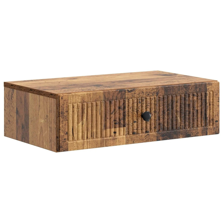 vidaXL Wandmontierter Beistelltisch aus Holzwerkstoff in Braun, B/T/H: 59 x 34,5 x 17 cm - Bild 2