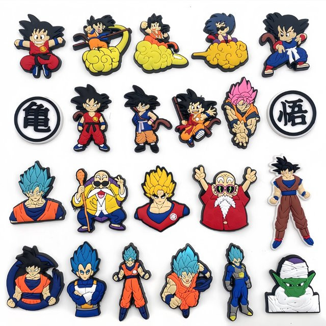 Bandai Dragon Ball Combo Anime-Schuhanhänger Goku und Master Roshi, 10-teiliges Set, 40-teiliges Set - Bild 1
