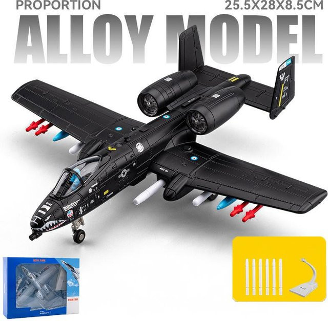 Linyi toy car A-10 Thunderbolt II Warthog Modellflugzeug, Metall, 1:62, ab 14 Jahren - Bild 1