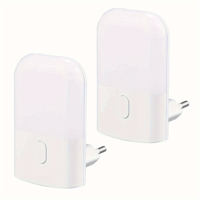 Ouelico 2er Set dimmbare LED-Nachtlichter mit Bewegungssensor in Weiß für Schlafzimmer, Kinderzimmer und Flur, warmweißes Licht - Bild 1