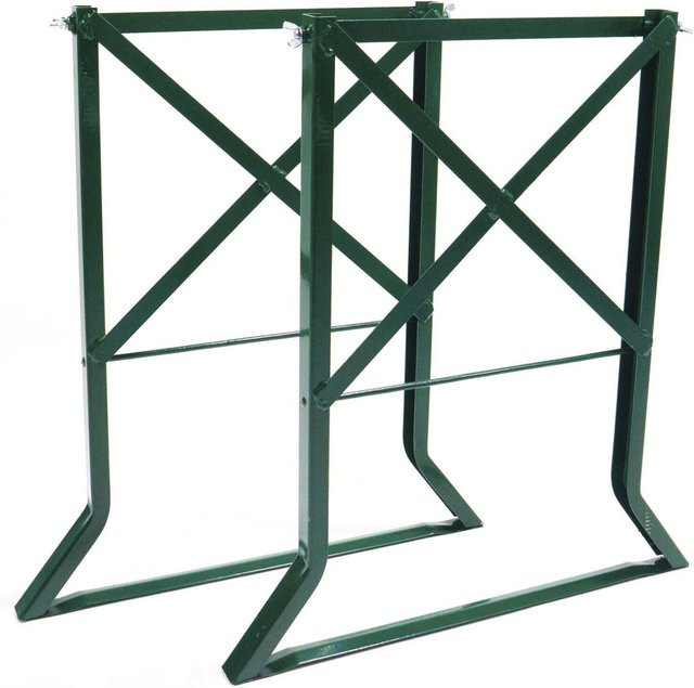 Feros Bierzeltgarnitur Erhöhung für 50 Personen, braune Platte und grünes Gestell, B/H/T: 68 x 78 x 4 cm - Bild 1