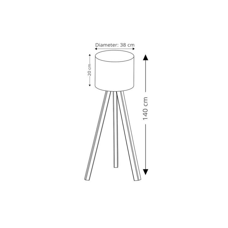 Opviq Stehlampe AYD-1565 in Braun und Gelb mit E27 Fassung, B/T/H: 38 x 38 x 140 cm - Bild 2