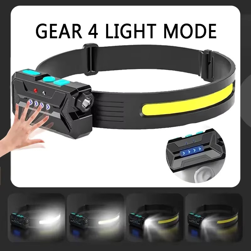 XIWANGFIRE LED Stirnlampe Schwarz USB wiederaufladbar mit integriertem Akku für Camping und Angeln - Bild 3