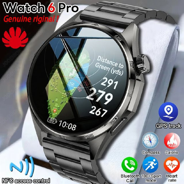 ChiBear Smartwatch, GPS, NFC, Bluetooth, Schwarz, Edelstahl, Herren - Bild 1
