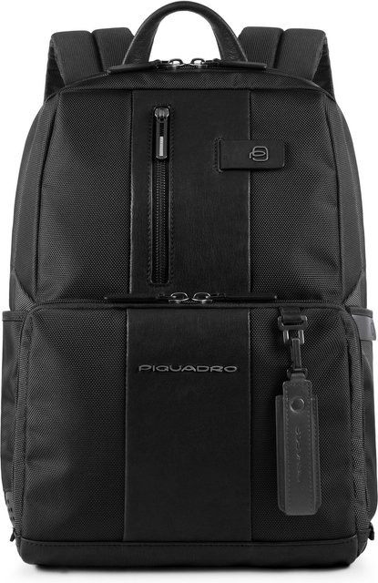 Piquadro Brief Laptoprucksack mit iPad-Fach in Schwarz - Bild 1