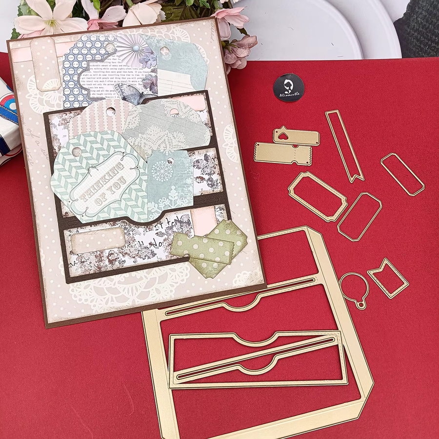 Alinacutle Metall Stanzform Album Tasche für Scrapbooking und DIY Grußkartenherstellung - Bild 4
