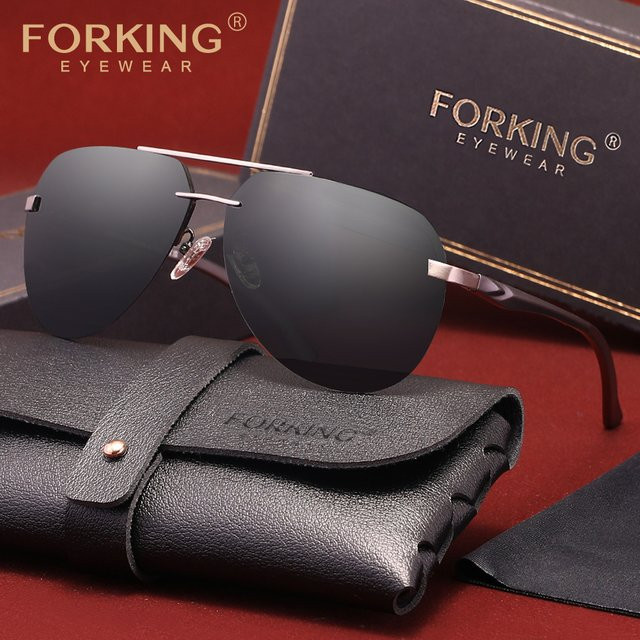 FORKING Pilot Sonnenbrille, Metall, polarisiert, Unisex - Bild 1