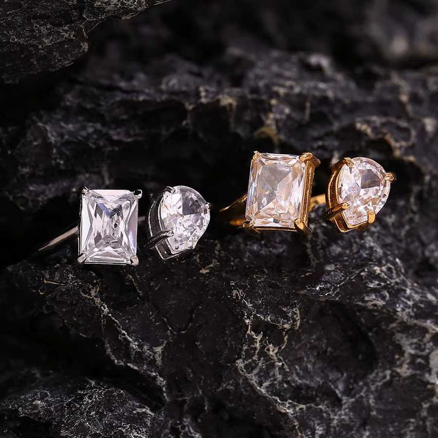 E. b. belle Ring, Zirkon, Edelstahl, Damen - Bild 4