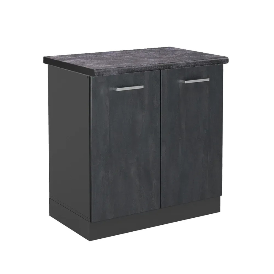 Vicco Spülenunterschrank R-Line in Schwarz Beton/Anthrazit matt, Breite: 80 cm - Bild 2