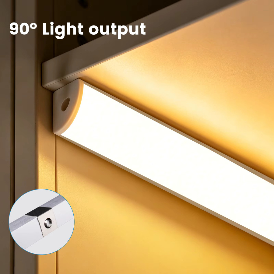KISUFU LED-Lichtleiste V-förmige Röhrenlampe aus Aluminium mit EU-Stecker für Schrank, Werkstatt und Dekoration, Weiß - Bild 3