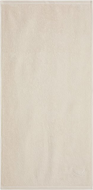 Handtuch SANSIBAR aus Baumwolle in Beige mit Grafik-Motiv - Bild 1