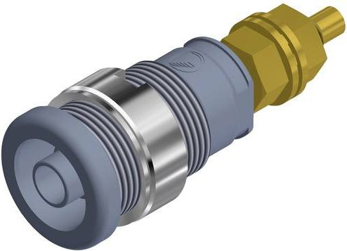 Hirschmann SEB 2600G M4 Sicherheits-Laborbuchse für den Einbau, vertikal, Stift-Ø: 4 mm, Grau - Bild 1