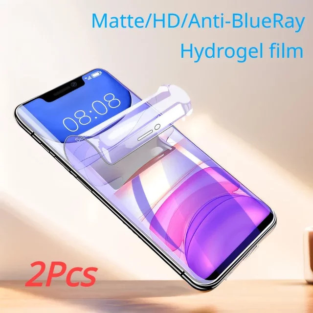 2 Stück Hydrogel Displayschutzfolie für Motorola Moto G Play und Moto G Stylus 5G, Set aus matt und transparent mit Anti-Blau-Filter - Bild 1
