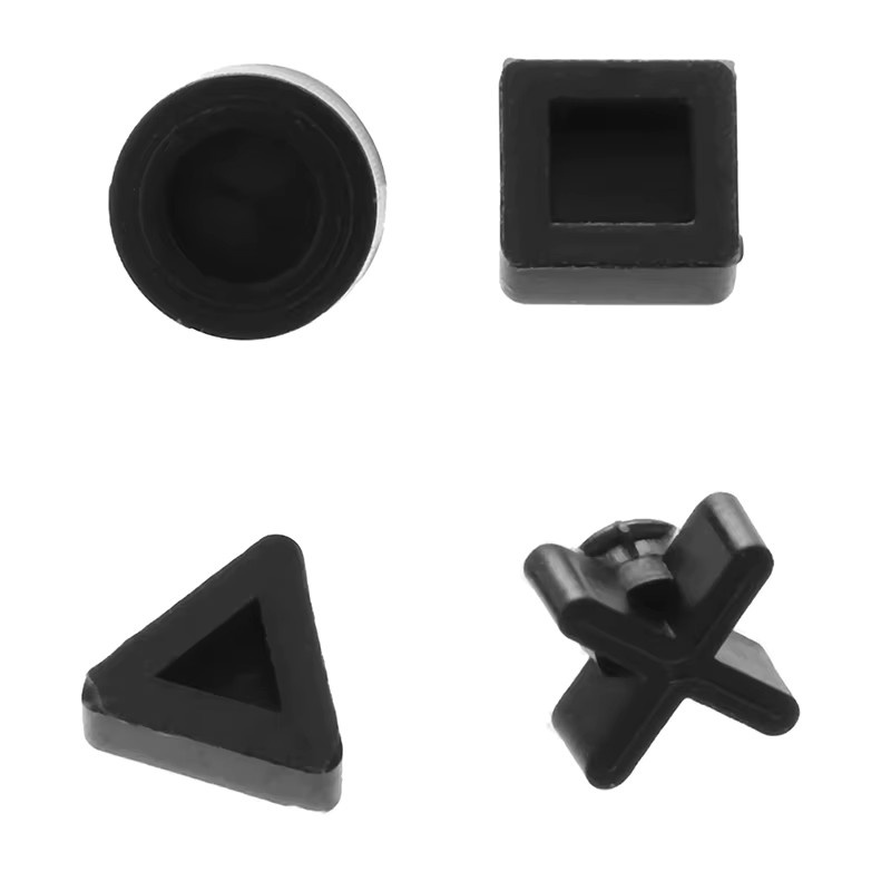 Silikon Gummi Fußpolster Set für Sony PlayStation PS4 Pro und PS4 Slim in Schwarz - Bild 3